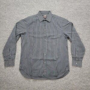 Michael Kors Shirt Mens Medium/Large Striped Button Up Long Sleeve Preppy Casual